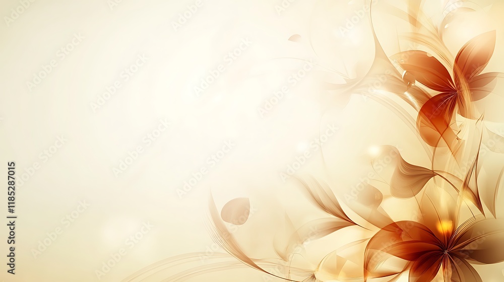 Abstract Brown Floral Design Elegant Background Abstract Brown Floral Design Elegant Background