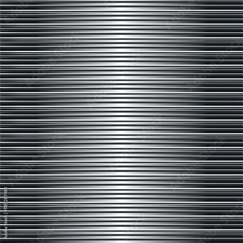 The striped metallic texture consists of gradient horizontal lines.