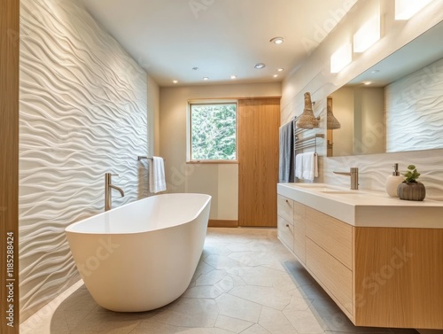 Modern Bathroom Featuring F...