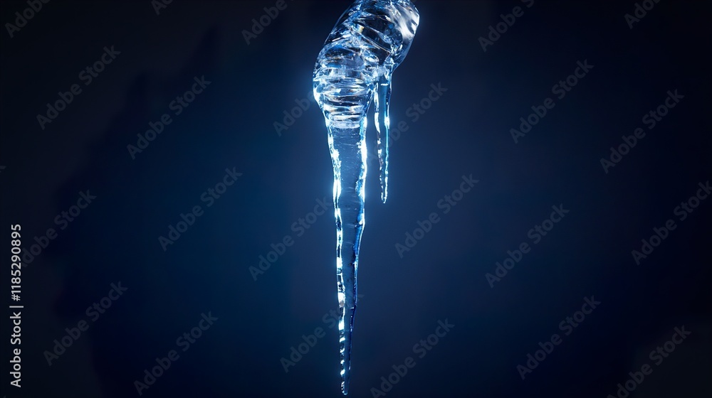 Stunning Icicle: Winter's Frozen Crystal Beauty Stunning Icicle: Winter's Frozen Crystal Beauty