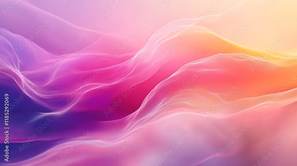 Abstract Pastel Waves of Color and Light Abstract Pastel Waves of Color and Light