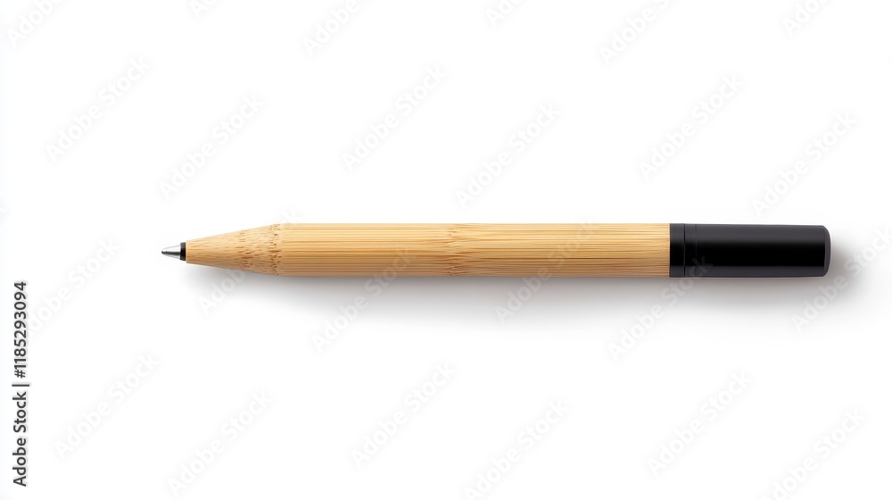 Elegant Bamboo Pen on White Background Ideal for Eco-Friendly Office Supplies, Sustainable Writing Instruments for Creative Projects and Professional Use Elegant Bamboo Pen on White Background Ideal for Eco-Friendly Office Supplies, Sustainable Writing Instruments for Creative Projects and Professional Use