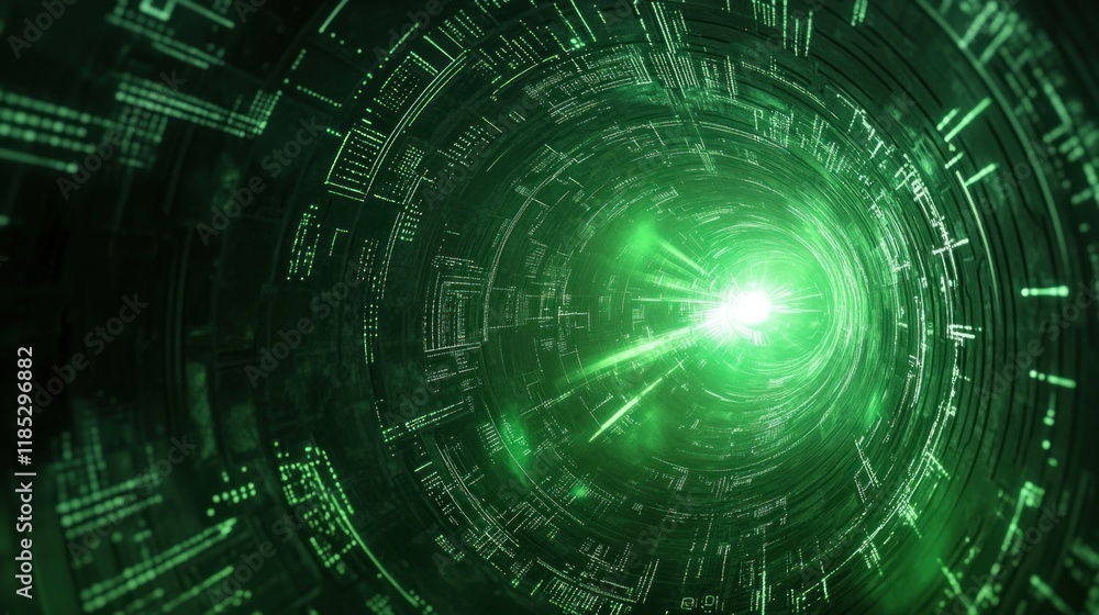 Digital Tunnel of Green Light: Abstract Data Stream Visualization Digital Tunnel of Green Light: Abstract Data Stream Visualization
