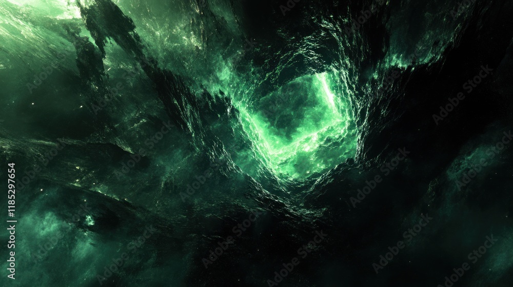 Emerald Nebula: A Cosmic Journey Through Glowing Green Gases and Celestial Formations Emerald Nebula: A Cosmic Journey Through Glowing Green Gases and Celestial Formations