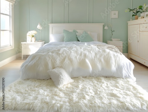 Luxurious White Bedroom Fea...