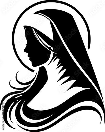 nun religion silhouette