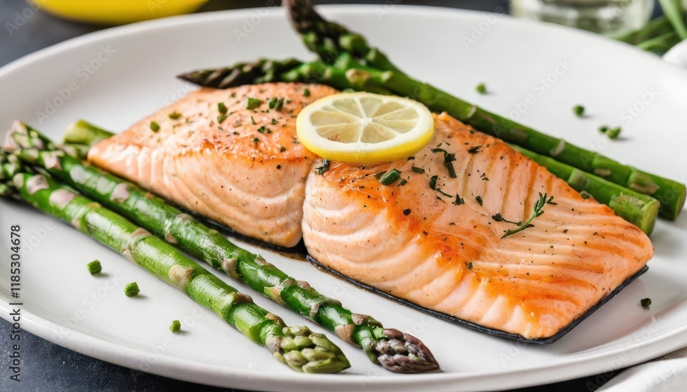 Delicious Roasted Salmon with Asparagus and Lemon Delicious Roasted Salmon with Asparagus and Lemon