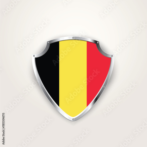 Free Download Belgium flag on a shield. Belgium flag. Vector illustration.  - GFXLoad