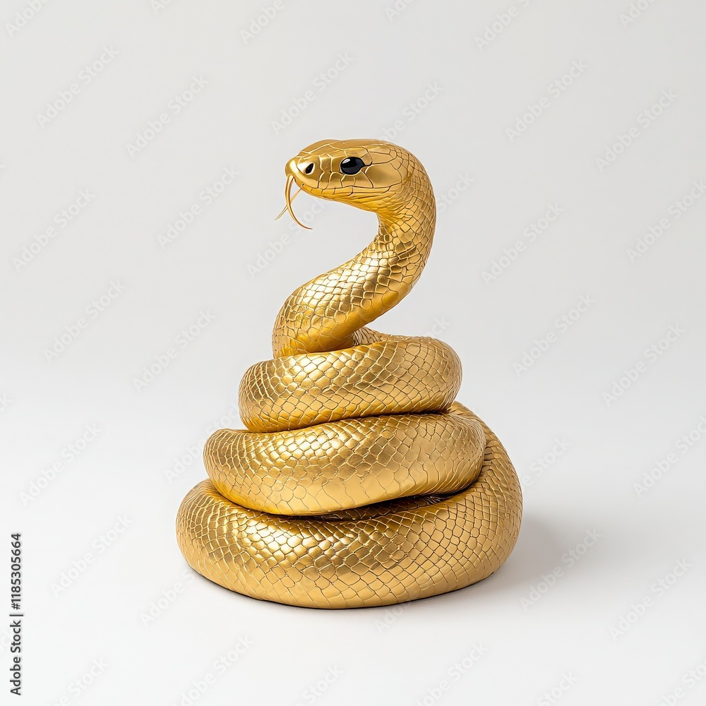 Fototapeta premium Golden Snake Sculpture.