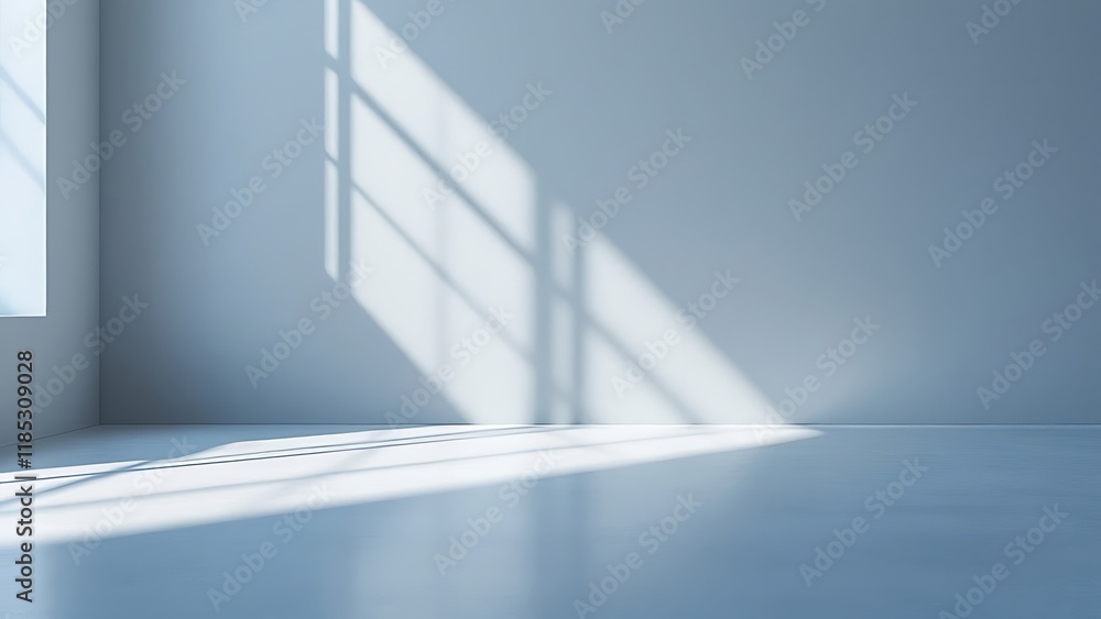 Fototapeta premium Studio wall features a gradient of grey and white, providing a versatile backdrop for adding text or images