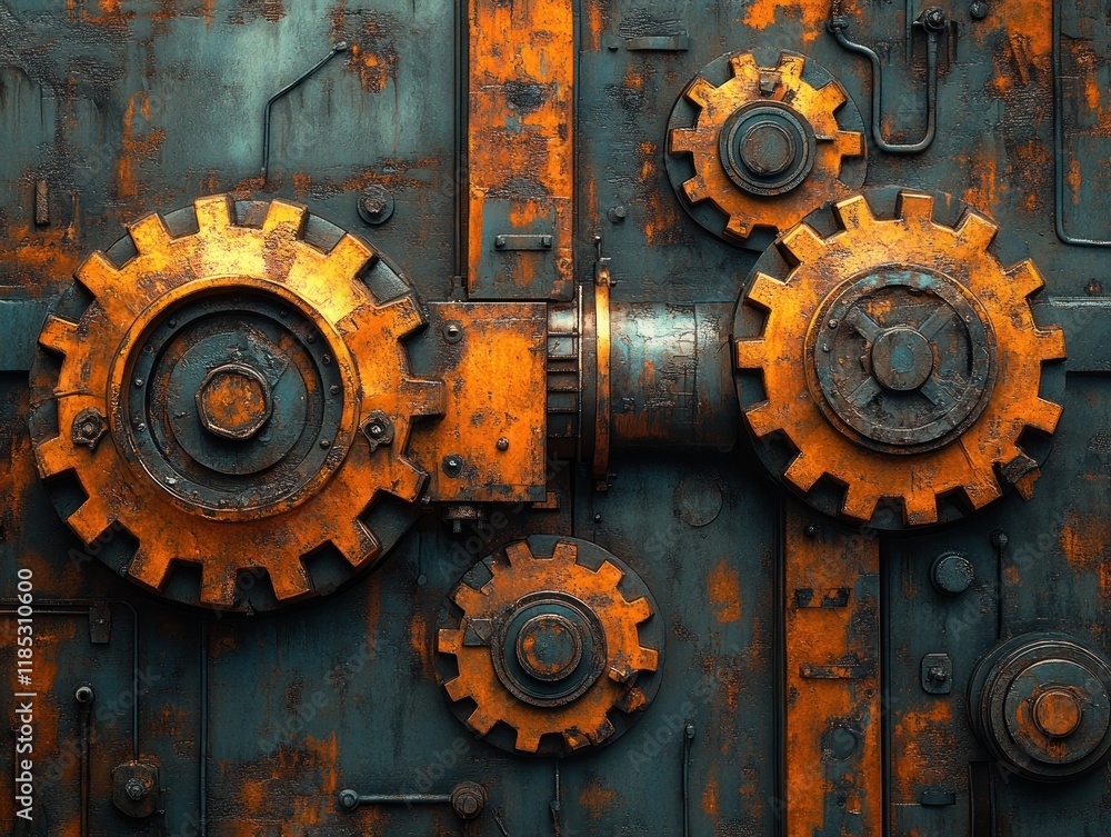 Steampunk Gears and Machinery Dynamic Composition Steampunk Gears and Machinery Dynamic Composition