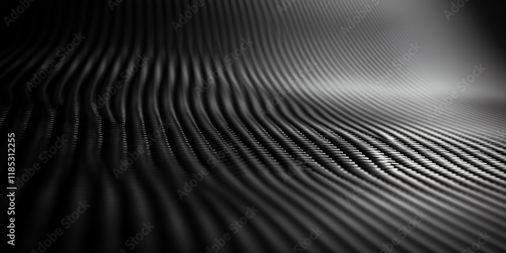 Abstract close-up of a curved carbon fiber surface Abstract close-up of a curved carbon fiber surface