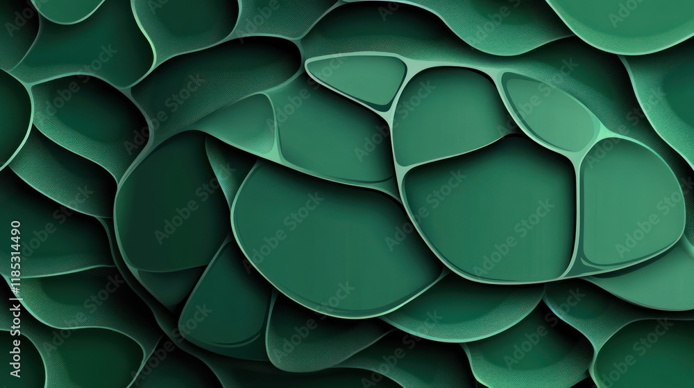 Obraz premium Abstract green organic shapes texture background.