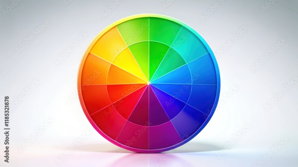 Obraz premium Colorful RGB color wheel with primary colors , RGB, color wheel, primary colors, rainbow, spectrum, vibrant