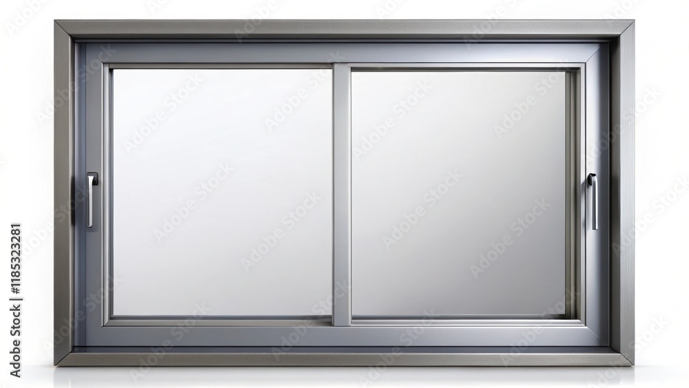 Close up view of a metal aluminum window with a sleek gray silver frame, metal, aluminum, window, close up, detail, architecture Close up view of a metal aluminum window with a sleek gray silver frame, metal, aluminum, window, close up, detail, architecture