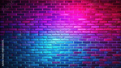 Vibrant neon brick wall background ,  Neon, vibrant, brick, wall, background, colorful, bright, urban, texture, glowing