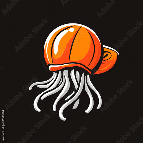 Jellyfish illustration sports team logo photo