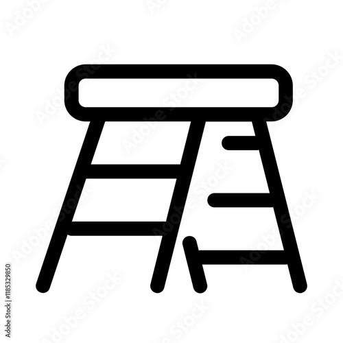 stepladder icon with line style, perfect for user interface projects