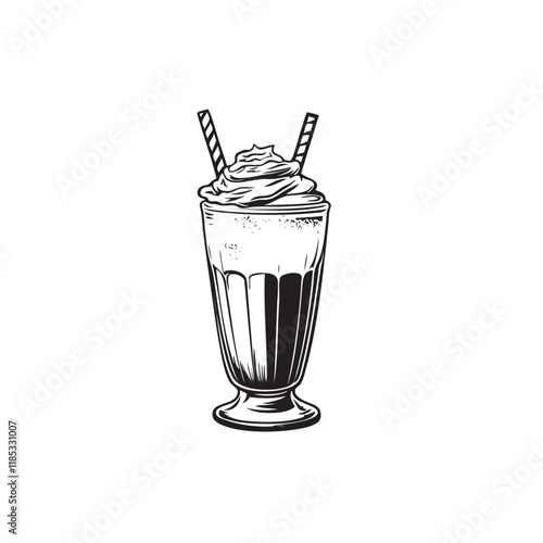 glass of cola with ice