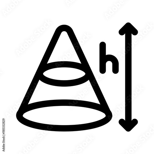 trigonometry icon with line style, perfect for user interface projects