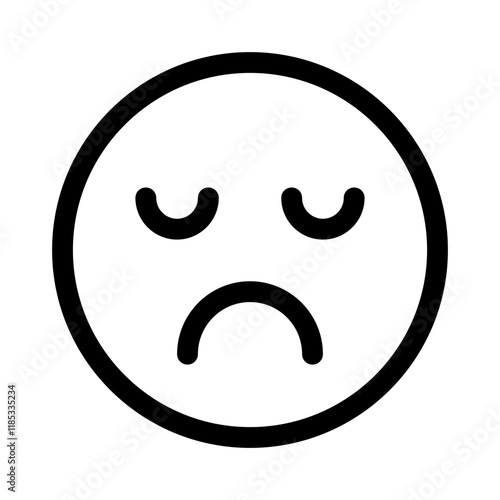 forlorn icon with line style, perfect for user interface projects