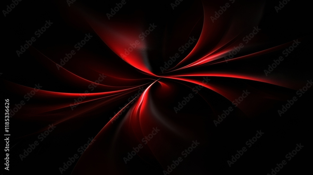 Naklejka premium Abstract red and black swirling pattern