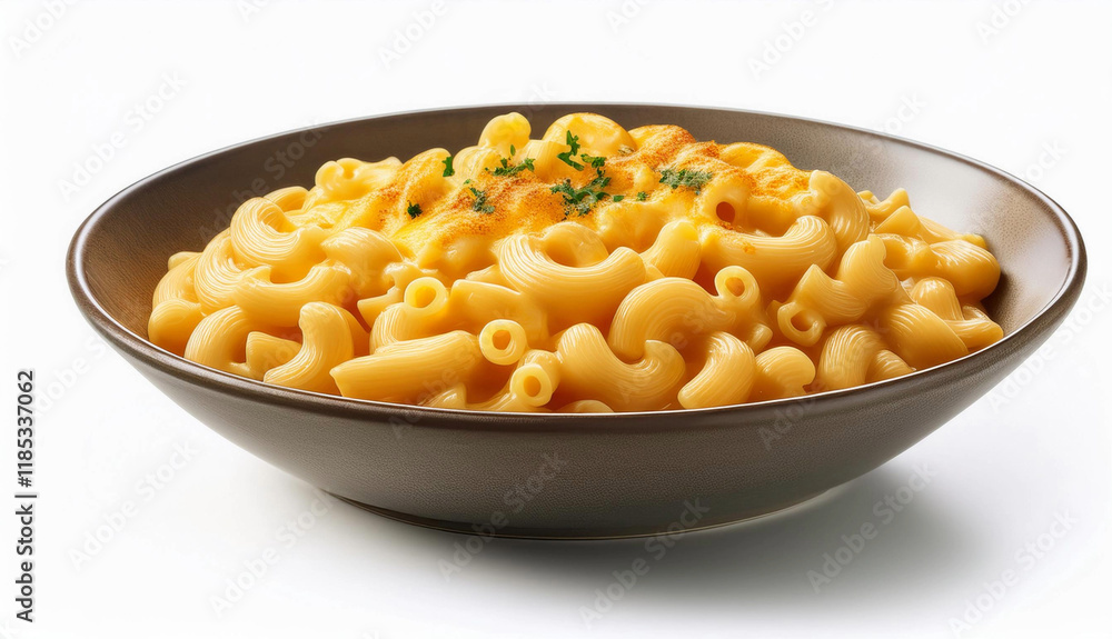 Salsa de queso sobre pasta de macarrones Salsa de queso sobre pasta de macarrones