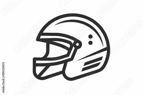 a helmet  silhouette vector