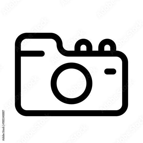 analog camera icon with line style, perfect for user interface projects