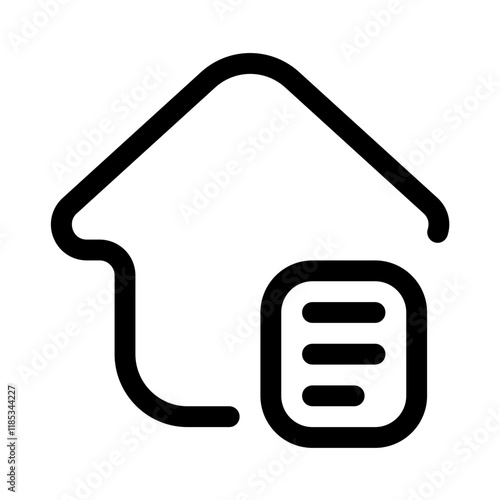 housing provisions icon with line style, perfect for user interface projects