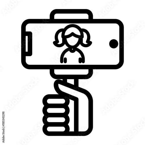 vlog Line Icon