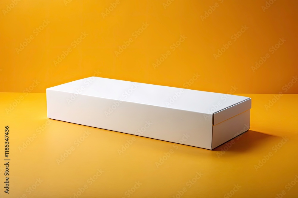 Clean, minimalist studio shot: a wide, empty white rectangle awaits your product.