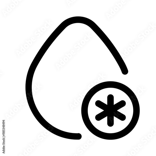 freezes water icon with line style, perfect for user interface projects