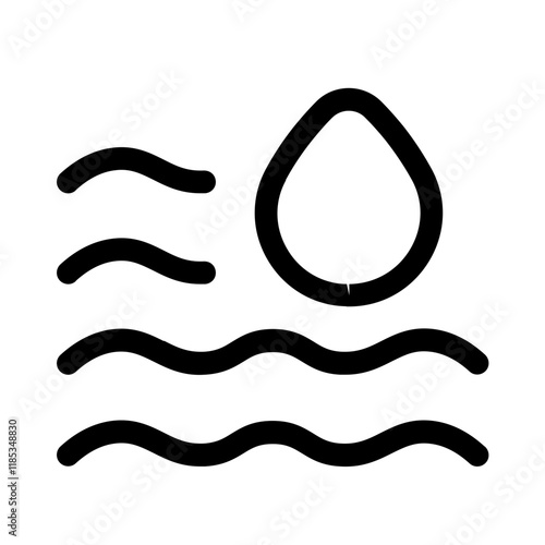 Принти на полотні water flow icon with line style, perfect for user interface projects