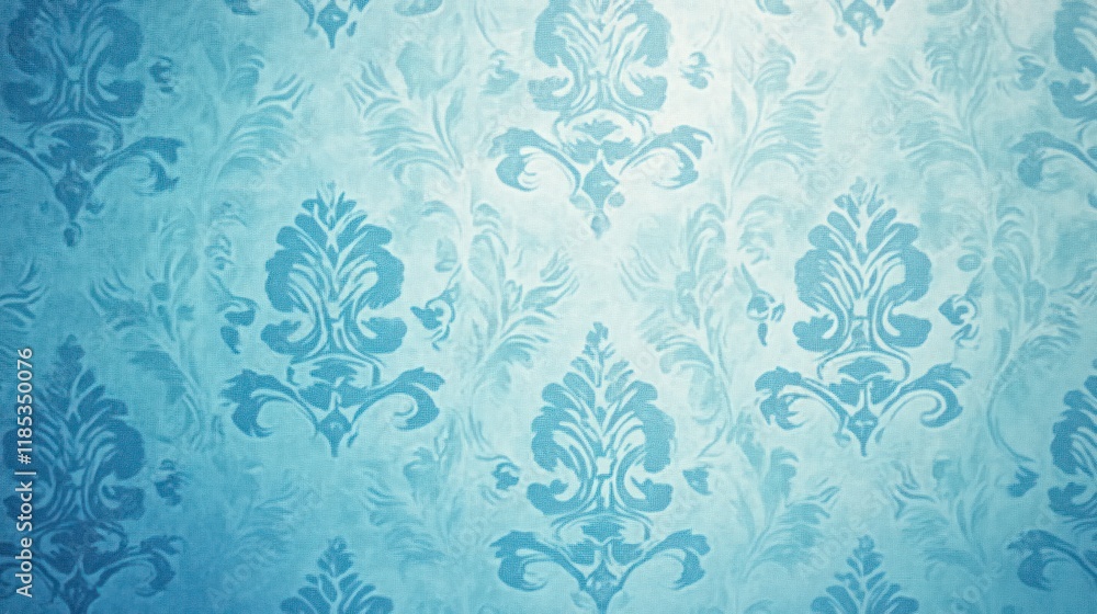 Light teal blue wallpaper with a damask pattern. Light teal blue wallpaper with a damask pattern.