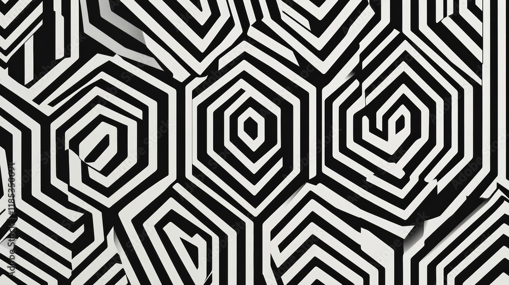 A visually striking 3d geometric pattern designed for wallpaper use its monochrome color scheme offers a modern and minimalist aesthetic, ideal for interior design and decoration purposes A visually striking 3d geometric pattern designed for wallpaper use its monochrome color scheme offers a modern and minimalist aesthetic, ideal for interior design and decoration purposes