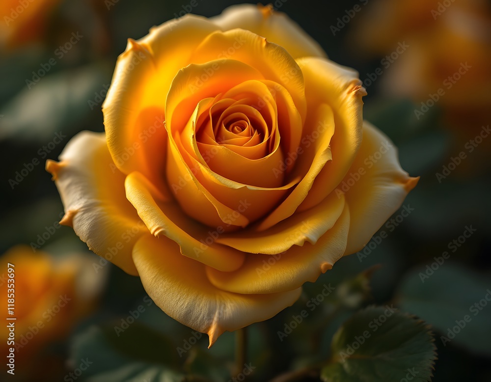 Golden Rose: A Close-Up, Romantic Floral Study Golden Rose: A Close-Up, Romantic Floral Study
