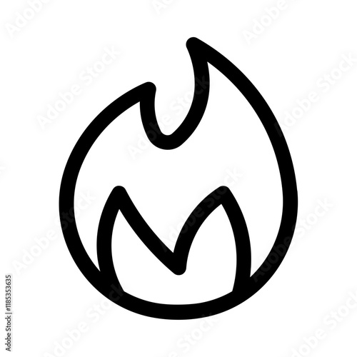 blaze icon with line style, perfect for user interface projects