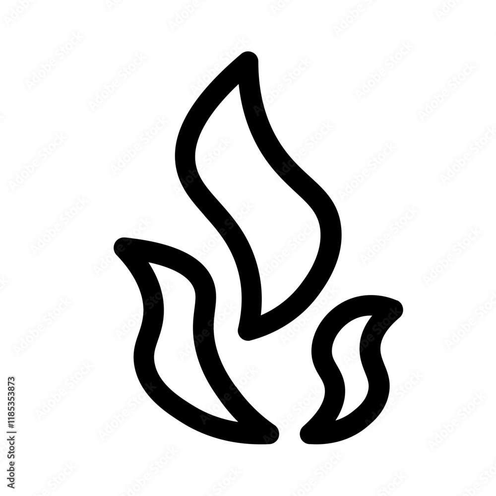 flame burst icon with line style, perfect for user interface projects flame burst icon with line style, perfect for user interface projects