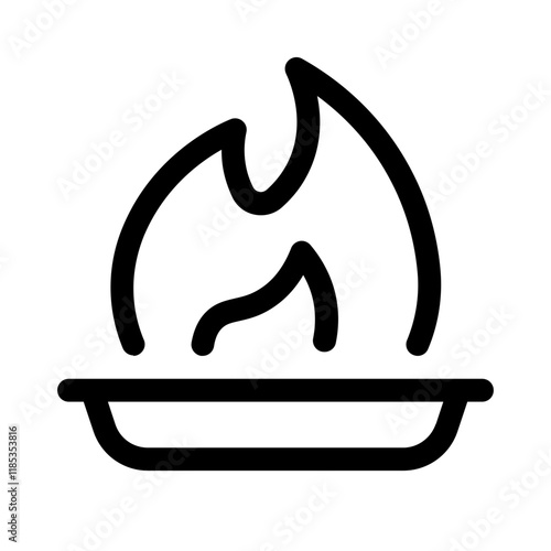 fire place icon with line style, perfect for user interface projects