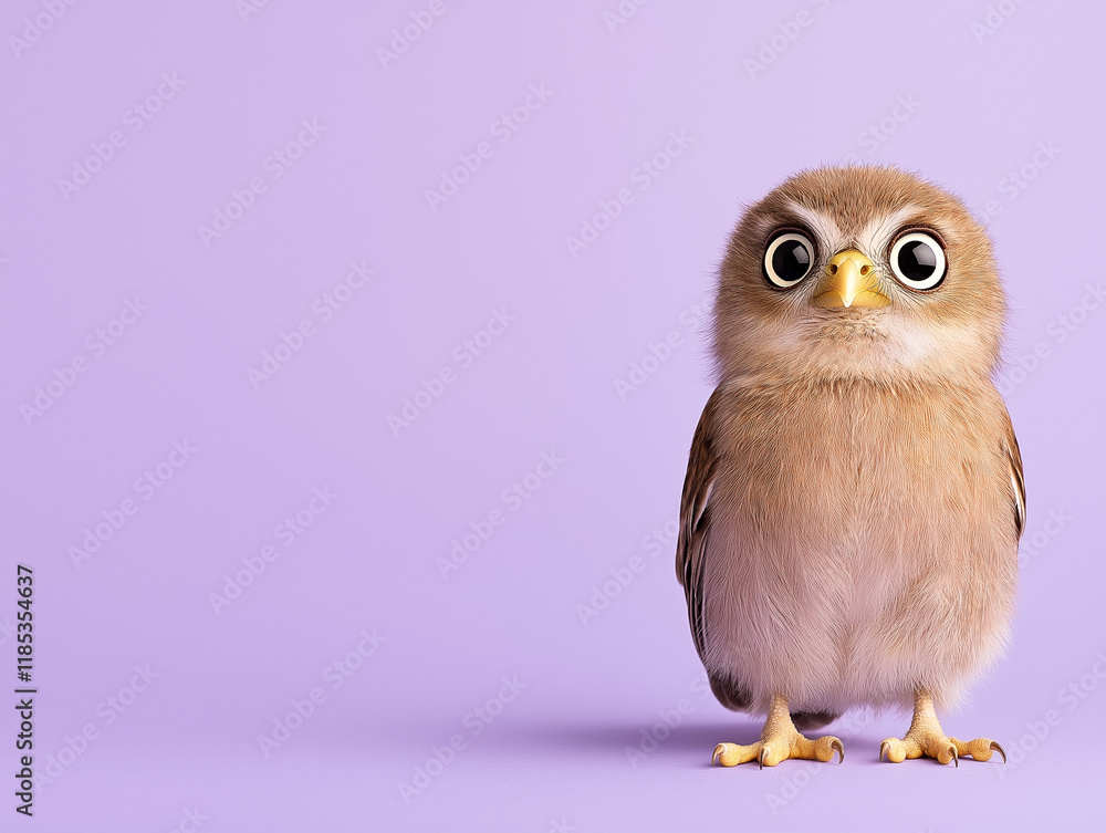 Captivated Chick with Round Eyes in a Close-Up Captivated Chick with Round Eyes in a Close-Up