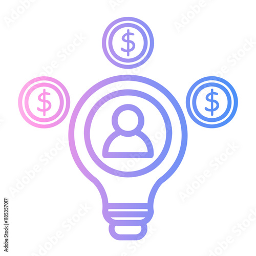 crowdfunding Line Gradient Icon