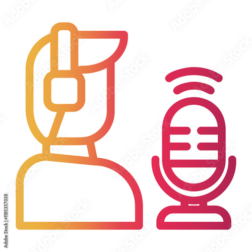 broadcaster Line Gradient Icon