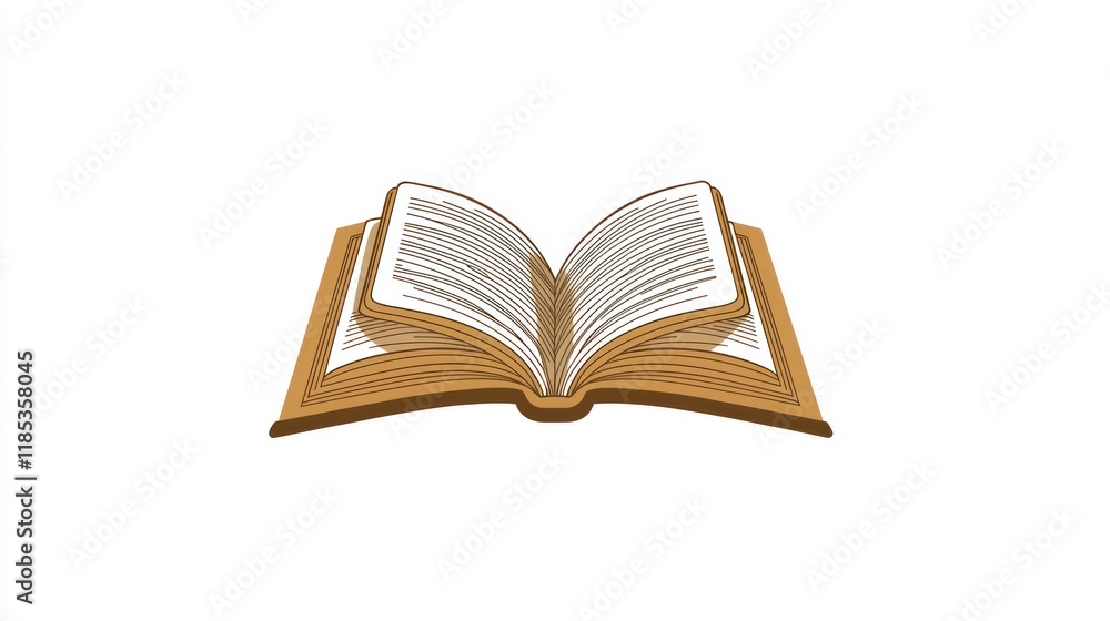 Open Book Illustration: A Symbol of Knowledge and Learning Open Book Illustration: A Symbol of Knowledge and Learning