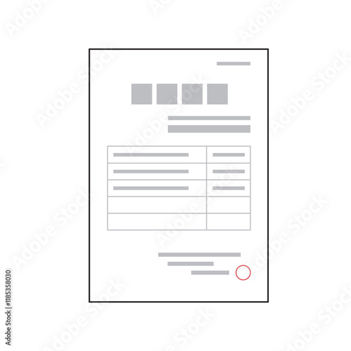 一般的な書類のダミー用イラスト