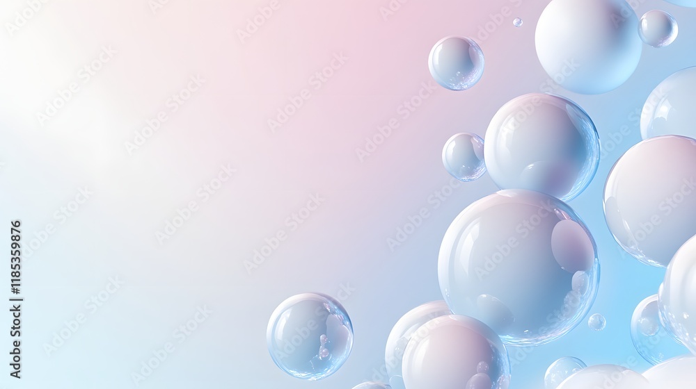 Pastel Spheres Float Gently On A Soft Background Pastel Spheres Float Gently On A Soft Background