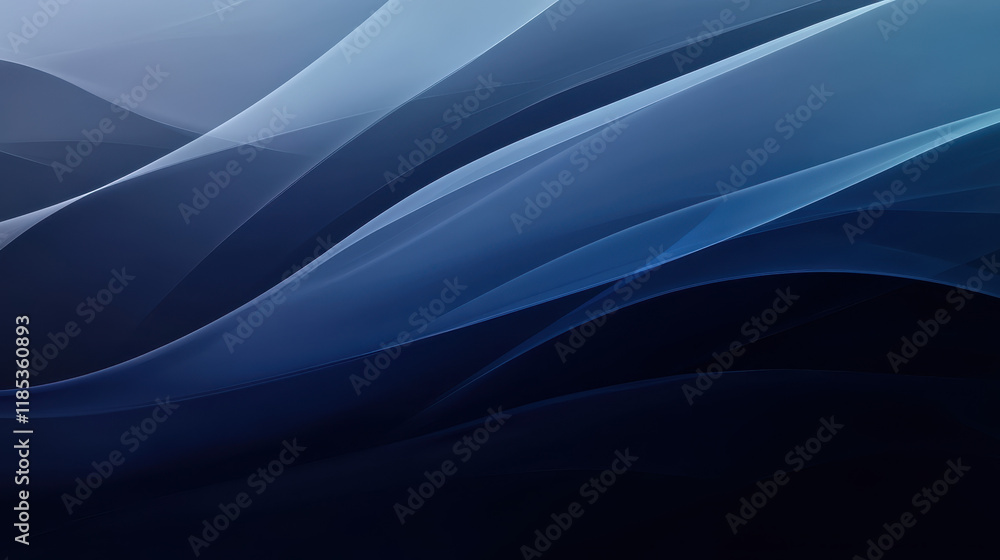 Obraz premium Serene Blue Abstract Waves 