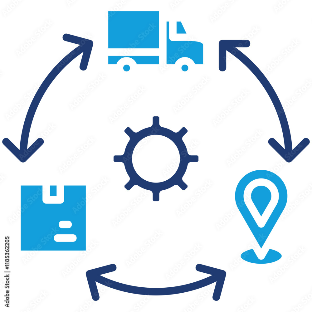 Supply Chain Icon Element For Design Supply Chain Icon Element For Design