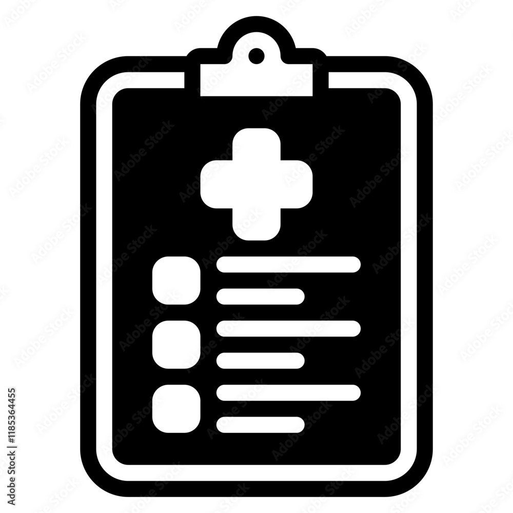 Medical Clipboard with Checklist Icon Medical Clipboard with Checklist Icon