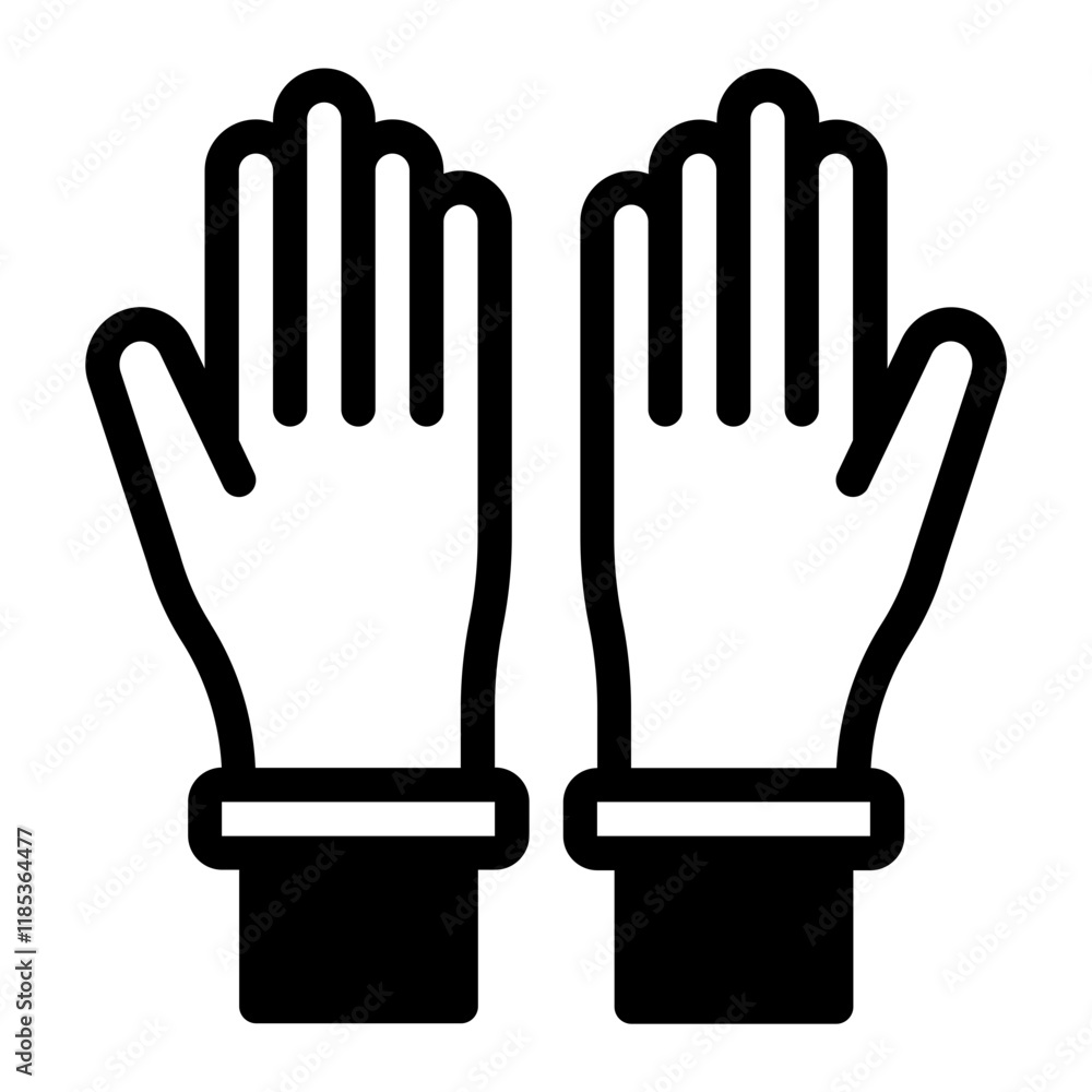 Pair of Protective Gloves Icon Pair of Protective Gloves Icon